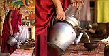 Pouring Yak butter tea, Likir, Ladakh, Jammu & Kashmir, India